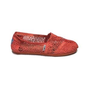 Toms Orange Lace Shoes Sz 6